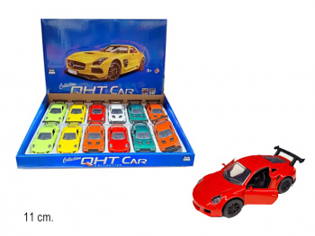 Модель металл. арт. ML44302-12 Гоночная инерц. 11 см цвета микс (12 шт.) шоубокс=