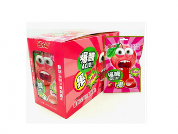 Конфета арт. 950185/950178-3 Кислая "Персик" 24 г 20 шт. в розовой кор.,