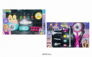 Набор для маникюра арт. 038 С машинкой, аксессуарами для плетения косичек в ассортименте в кор.~