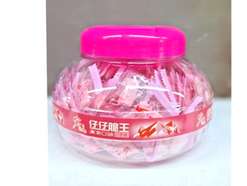 Жевательная резинка арт. 098124-2 "Клубника" 500 г в пласт. банке