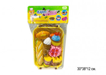 Набор игровой арт. 174A5 Продукты нарезные с корзинкой в пак.•