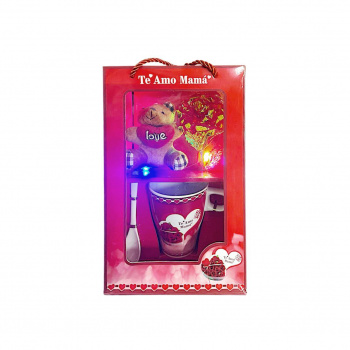 Подарочный набор арт. 625-501 "Te Amo Mama" 2 предмета + игрушка и роза в кор.