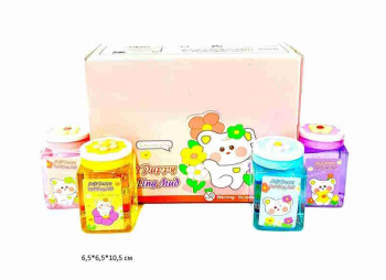 Лизун арт. LY2079 Медведь цвета микс прозрачн. банка с фигурн. крышкой (12 шт.) шоубокс_