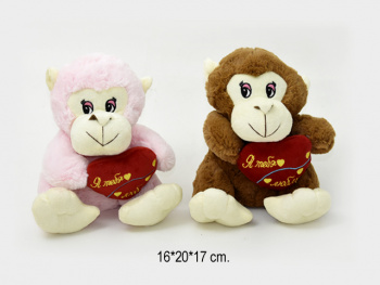 им Обезьяна арт. 304-811 C сердцем поет два цвета в пак.