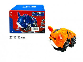 Собака арт. ZR-183 Робот бульдог на бат. свет, звук, вращение цвета микс в кор.•