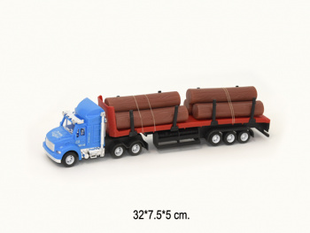 Лесовоз арт. 668-3 с прицепом и дровами инерционный/пакет/