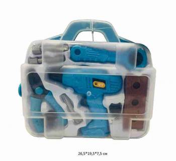Набор инструментов арт. 6658AB-1 В пластик. чемодане•26,5*19,5*7,5