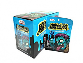 Конфета арт. 851616/181654-2 "Зомби" Кислая черника 24 г 20 шт. в голубой кор.,