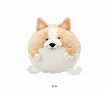 им Собака арт. 1422-209 Бежевая подушка 50 см в пак.