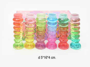 Лизун арт. RF-276 Колба фигурная спираль прозрачная (12 шт.) в кор.•