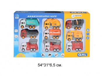 Набор машин арт. 668-2 Строительная техника 9 шт. в кор.~/24 шт./