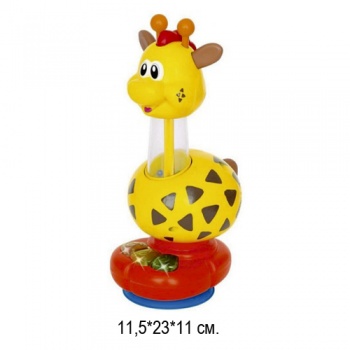 Каталка на батар. арт. 0604" Жираф в пак.