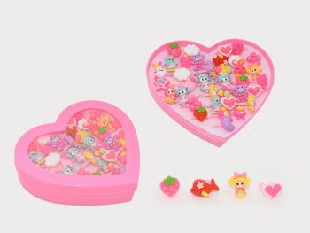 Набор украшений арт. 15221 Кольца цвета микс набор 36 шт. в сердце=