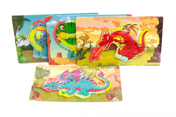 Деревянная игрушка арт. 1902-23/1902-21 Динозавры в ассорт. в пленке.)