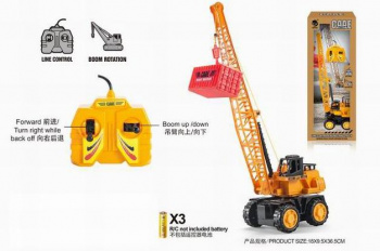 Кран на д/у арт. 939 Колесный с контейнером, спецтехника в кор. 34,5*18*10