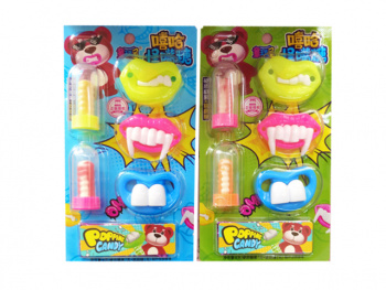 Конфета арт. 967394 Шипучка "Соска-зубастик" вкусы микс на листе 20 шт. в кор.