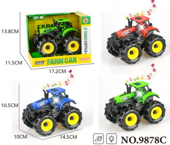 Трактор инерц. арт. 9878C" Свет, звук в коробке 17,2*11,5*13,8 Трактор инерц. арт. 9878C" Свет, звук в коробке 17,2*11,5*13,8