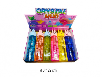 Лизун арт. 82584-5 Зайка прозрачный колба с кубиками цвета микс (6 шт.) шоубокс•