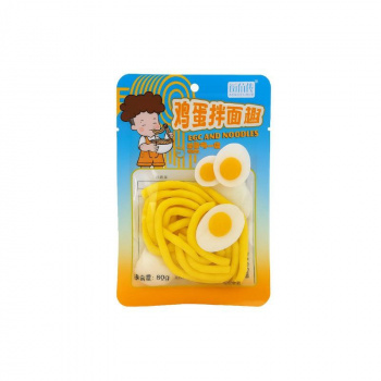 Мармелад арт. 300519-2 Фигурный "Лапша с яйцом" в сиропе "Персик" 80 г 20 шт. в кор.