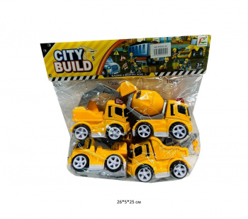Набор машин арт. RS66-92 Строительная техника 4 шт. в пак.• Набор машин арт. RS66-92 Строительная техника 4 шт. в пак.•