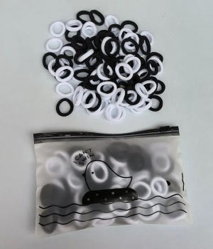 Резиночки арт. 709450 Черные и белые в сумке Резиночки арт. 709450 Черные и белые в сумке