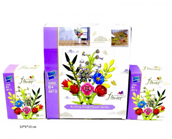 Конструктор арт. 087D Цветы в кор. (8 шт.) шоубокс_ Конструктор арт. 087D Цветы в кор. (8 шт.) шоубокс_