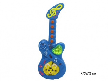 Гитара арт. 5986A-1" На батарейках в пакете 8*3*24 Гитара арт. 5986A-1" На батарейках в пакете 8*3*24