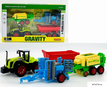 Трактор арт. 666-160B Набор с прицепными устройствами в кор.) Трактор арт. 666-160B Набор с прицепными устройствами в кор.)