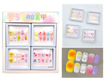 Набор для маникюра арт. CDJ-2502-209 Ногти короткие накладные яркие ассорти 1шт. в кор. (12шт.) упак