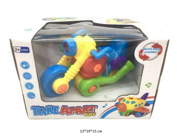 Машина констр. арт. QH-06 Мотоцикл на батар. свет, звук в кор._