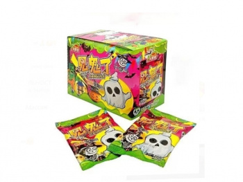 Конфета арт. 680555-1 Кислая Яблочный хэллоуин 20 г 20 шт. зеленая упаковка;