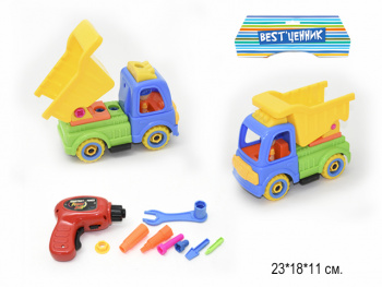 Машина констр. арт. 966B-5" Самосвал и дрель в пакете