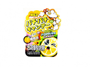 Конфета арт. 660075/660037 Кислая шипучка "Лимон" 10 г 20 шт. упаковка#