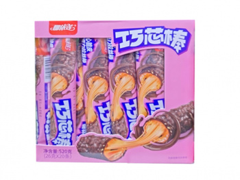 Печенье арт. 359009-2/358996 В глазури с карамельной начинкой 26 г 20 шт. розовая кор.