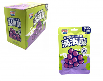 Конфета арт. 640039-1 Кислая шипучка "Виноград" 22 г 30 шт. в кор.;