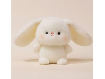 им Зайка арт. YE250909-1-8 Белый розовые щечки 16 см в пак.) им Зайка арт. YE250909-1-8 Белый розовые щечки 16 см в пак.)