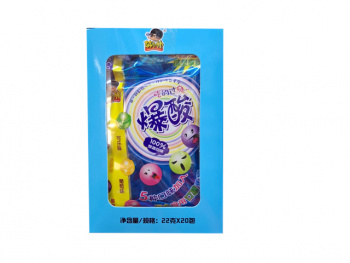 Конфета арт. 130125/ Кислая вкусы микс 22 г в пак. 20 шт. в кор.*