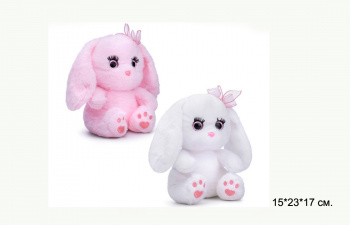 им Зайка арт. 0008/23 С бантиком на голове цвета микс 23 см. в пак. им Зайка арт. 0008/23 С бантиком на голове цвета микс 23 см. в пак.