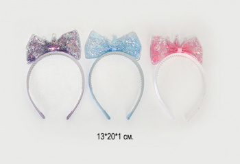 Ободок арт. 966 "Гламурный бантик" 1 шт. в пак._