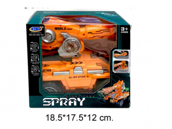 Машина на батар. арт. GC169-151 Танк с пушкой свет, звук в кор._/60 шт./