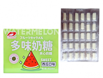 Конфета арт. 101548 Ирис арбузный 25 г на листе 20 шт. упаковка Конфета арт. 101548 Ирис арбузный 25 г на листе 20 шт. упаковка