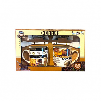 Подарочный набор арт. 1064-501 На двоих "Coffee" 6 предметов в коричневой кор.