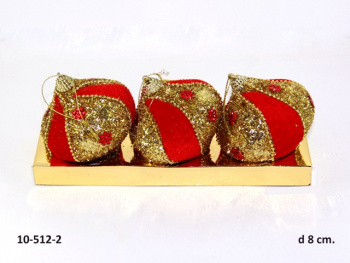 кн Шары арт. 10-512-2*  3 шт d-8см
