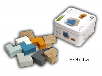 Деревянная игрушка арт. M-009 Кубик-пазл в кор._/100 шт./