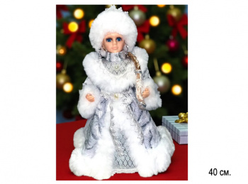 Снегурочка арт. DB88-16-601 В серебристой шубке муз. 40 см в кор. Снегурочка арт. DB88-16-601 В серебристой шубке муз. 40 см в кор.