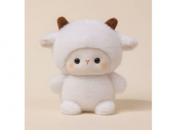 им Барашек арт. YE250909-1-2/251025-2 Белый розовые щечки 16 см в пак.)