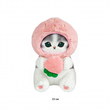 им Кот арт. 209135 В шапке клубники сидит 23 см в пак. им Кот арт. 209135 В шапке клубники сидит 23 см в пак.