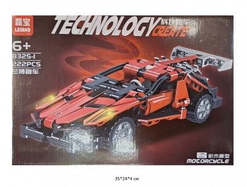 Конструктор арт. 8325-1 Автомобиль 222 дет. в кор.•=~