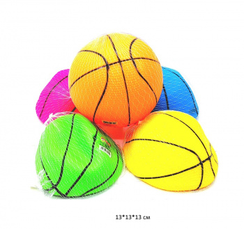 Мяч баскетбольный арт. 1942-3 Детский цвета микс 13 см в сетке_ Мяч баскетбольный арт. 1942-3 Детский цвета микс 13 см в сетке_