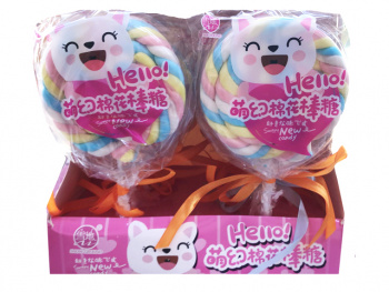 Маршмеллоу арт. 888866/888231 Леденец на палочке 12 шт. с кор. с котом